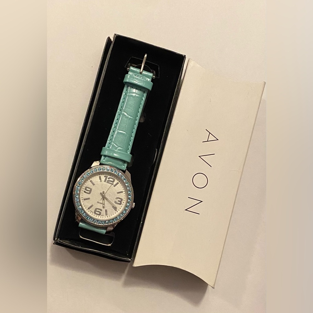 New AVON Aquamarine watch
